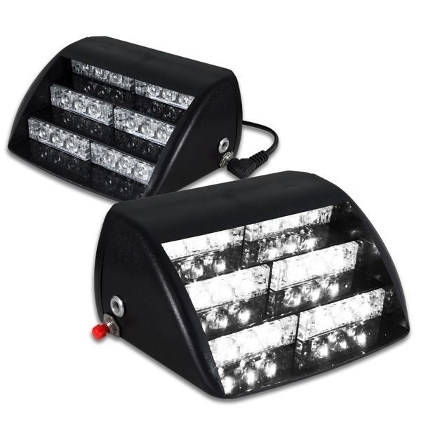 WIT 18 LED Dashboard flitser zwaailamp WIT 18 LED Dashboard flitser zwaailamp